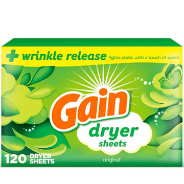 Gain Dryer Sheets Plus Wrinkle Release, Original Scent