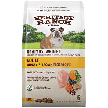 Heritage Ranch by H-E-B Adult Healthy Weight Dry Dog Food - Turkey & Brown Rice