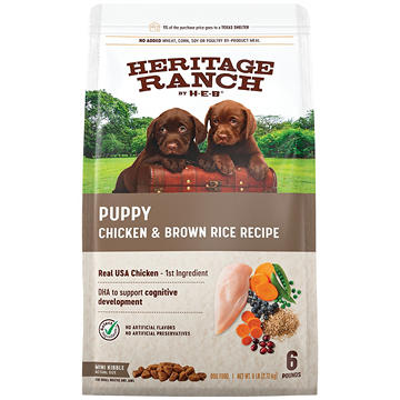 Heritage Ranch by H-E-B Puppy Dry Dog Food - Chicken & Brown Rice