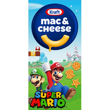 Kraft Mac & Cheese Macaroni and Cheese Dinner with Super Mario Power-Up Pasta Shapes