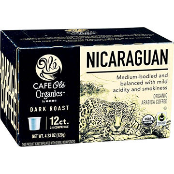 CAFE Olé Organics by H-E-B Dark Roast Nicaraguan Single Serve Cups
