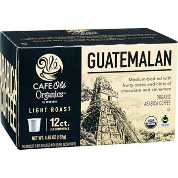 CAFE Olé Organics by H-E-B Light Roast Guatemalan Coffee Single Serve Cups
