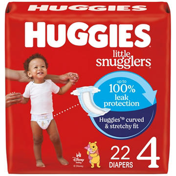 Huggies Little Snugglers Baby Diapers - Size 4