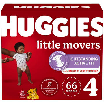 Huggies Little Movers Baby Diapers - Size 4