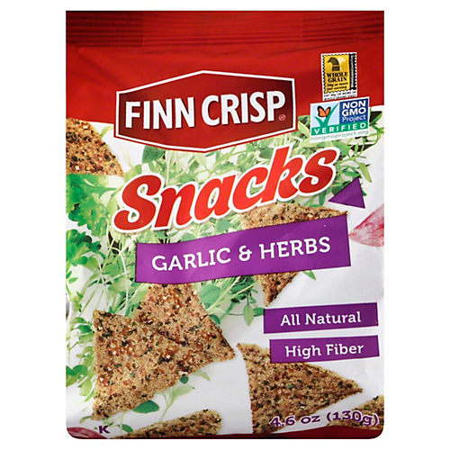 Finn Crisp Plus Rye Herb Snack Garlic and Herbs - Shop Crackers &  Breadsticks at H-E-B
