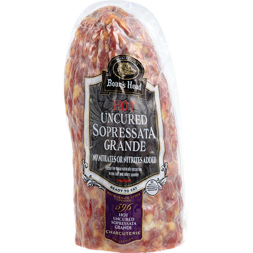 Boar's Head Hot Uncured Sopressata Grande, Custom Sliced