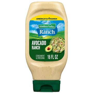 Hidden Valley Avocado Ranch Condiment and Dressing, Easy Squeeze Bottle