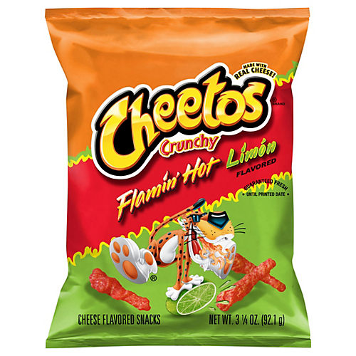 Cheetos Crunchy Flamin' Hot Limon Cheese Flavored Snacks - Shop Chips at  H-E-B