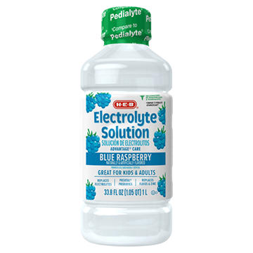 H-E-B Electrolyte Solution Advantage Care - Blue Raspberry