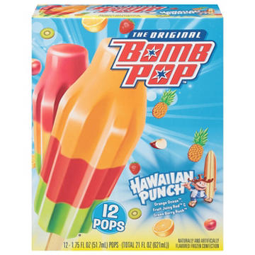 Bomb Pop Hawaiian Punch Ice Pops