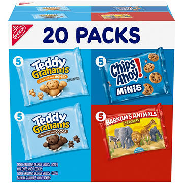 Nabisco Fun Shapes Variety Pack 1 oz Bags - Teddy Grahams, Chips Ahoy! & Barnum's Animal Crackers