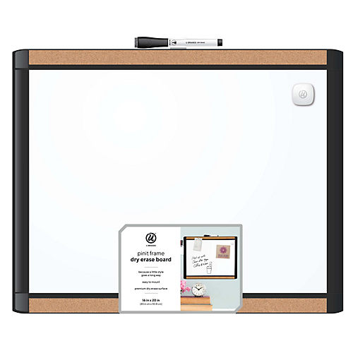 The Board Dudes 22''x35'' Magnetic Dry Erase Board with Black Frame