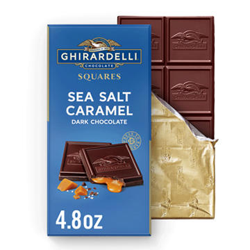 Ghirardelli Squares Sea Salt Caramel Dark Chocolate Bar