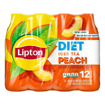Lipton Diet Iced Tea Peach 12 pk Bottles