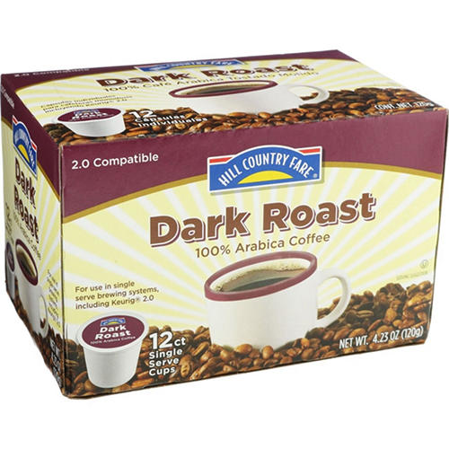 Hill Country Fare Dark Roast Single Serve Coffee Cups - Shop