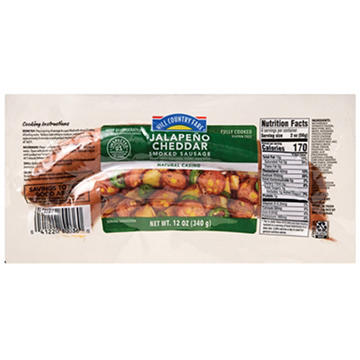 Hill Country Fare Smoked Sausage Links - Jalapeno Cheddar