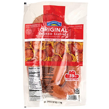 Hill Country Fare Smoked Sausage Links - Original - Texas-Size Pack