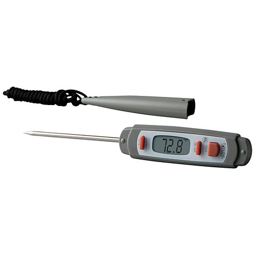 Taylor Programmable with Timer Instant Read Wired Probe Digital, Meat,  Food, Grill BBQ Cooking Kitchen Thermometer with Timer, Gray