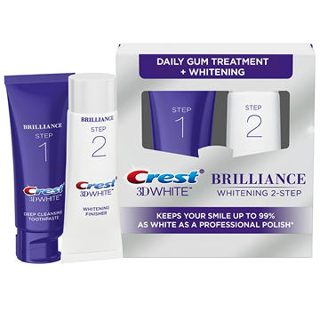 Crest 3D White Brilliance + Whitening Two-step Toothpaste