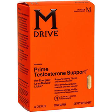 M Drive Prime Testosterone Support Capsules
