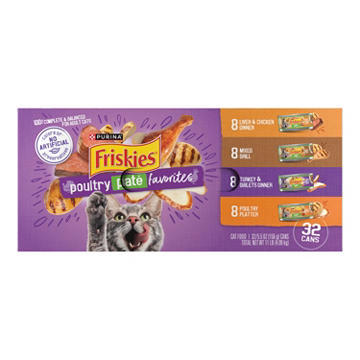 Friskies Purina Wet Cat Food Variety Pack - Poultry Pate Favorites