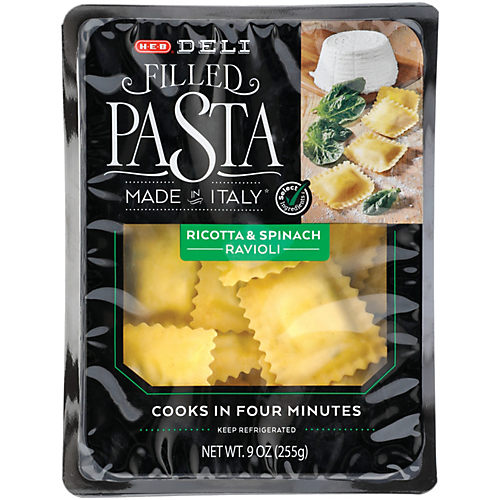 H-E-B Select Ingredients Filled Pasta, Ricotta & Spinach Ravioli - Shop  Entrees & Sides at H-E-B
