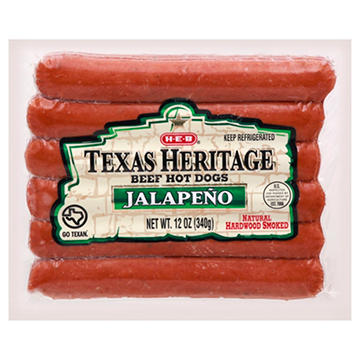 H-E-B Texas Heritage Beef Hot Dogs - Jalapeño