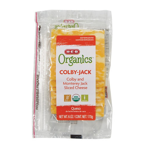 H-E-B Organics Colby Jack Sliced Cheese, 6 oz