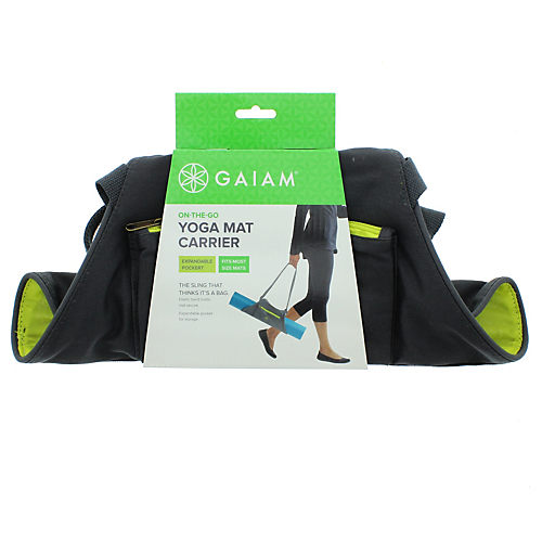 Gaiam On-The-Go Yoga Mat Carrier, Citron - Shop Fitness & Sporting