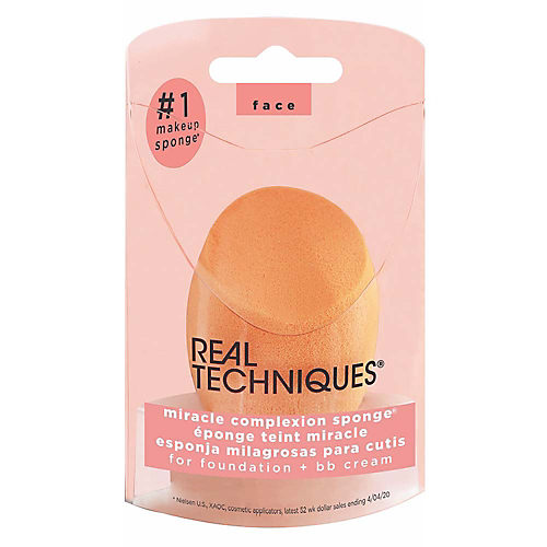 Real Techniques Miracle Complexion Sponge + Concealer Sponge Duo, Makeup  Blending Sponges For Foundation & Concealer, Offers Light To Medium  Coverage, Natural, Dewy Makeup, Latex-Free Foam 2 Count