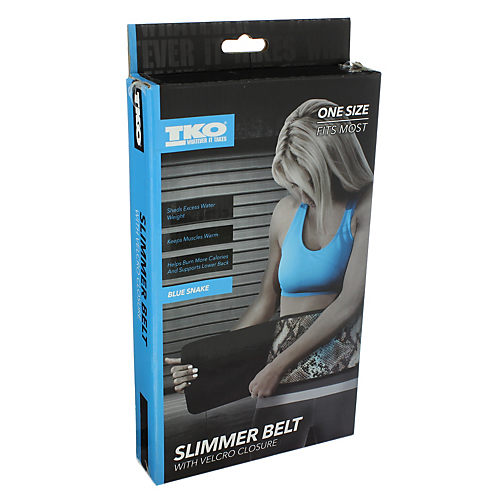 TKO Slimmer Belt with Velcro Closure Blue Snake