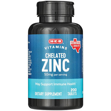 H-E-B Vitamins Zinc Gluconate 50 mg Tablets - Texas-Size Pack