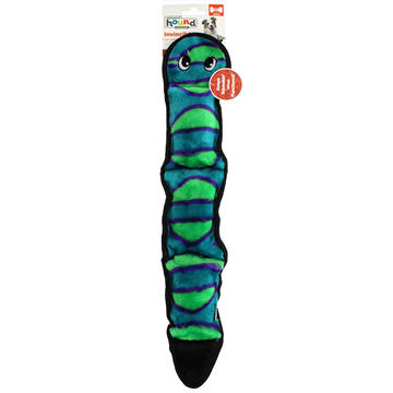 Outward Hound Invincibles 3 Squeak Blue/Green Snake
