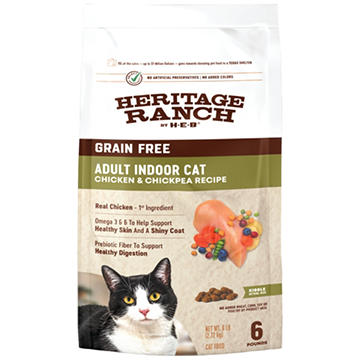 Heritage Ranch by H-E-B Grain-Free Adult Indoor Dry Cat Food - Chicken & Chickpea