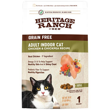 Heritage Ranch by H-E-B Adult Indoor Grain-Free Dry Cat Food - Chicken & Chickpea