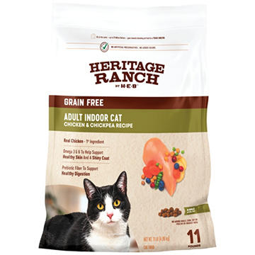 Heritage Ranch by H-E-B Grain-Free Adult Indoor Dry Cat Food - Chicken & Chickpea
