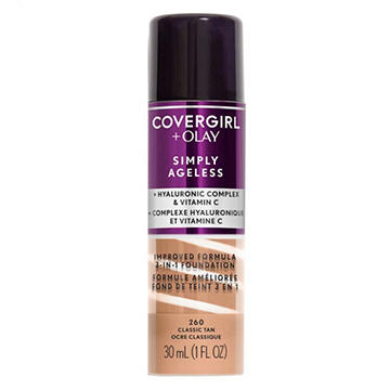Covergirl Simply Ageless 3-in-1 Liquid Foundation 260 Classic Tan