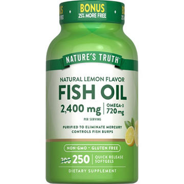 Nature's Truth Omega-3 Fish Oil 2400 mg Natural Lemon Flavor