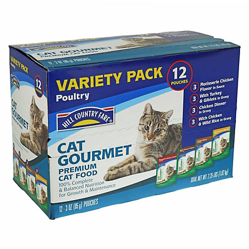 Hill Country Fare Cat Gourmet Poultry Premium Cat Food Variety