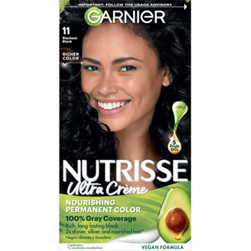 Garnier Nutrisse Ultra Crème Nourishing Permanent Color - 11 Blackest Black