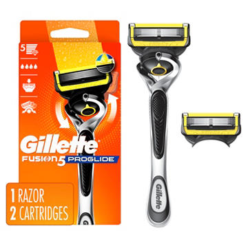 Gillette Fusion5 ProGlide Shield Shaving Razor + 2 Blade Refills for Men