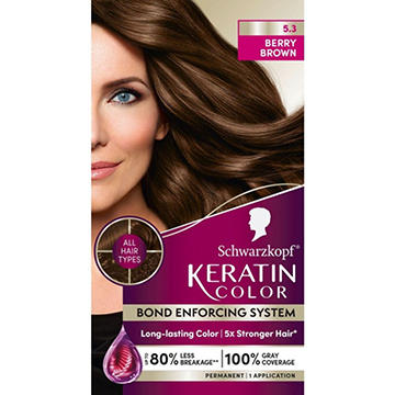 Schwarzkopf Keratin Color Permanent Hair Color - 5.3 Berry Brown