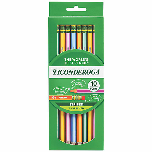 Ticonderoga Neon Pencils, 2 Pre-Sharpened Wood Pencils with Erasers,  18-Count, 13018 (Pack of 6, 108 Count Total) - Yahoo Shopping