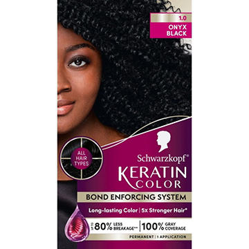 Schwarzkopf Keratin Color Permanent Hair Color - 1.0 Black Onyx
