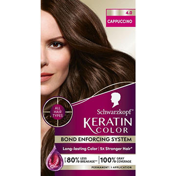 Schwarzkopf Keratin Color Permanent Hair Color - 4.0 Cappuccino