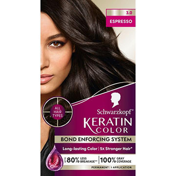 Schwarzkopf Keratin Color Permanent Hair Color - 3.0 Espresso