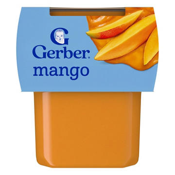 Gerber Stage 2 Baby Food - Mango, 4 oz Tubs