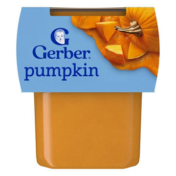Gerber Stage 2 Baby Food - Pumpkin, 4 oz Tubs