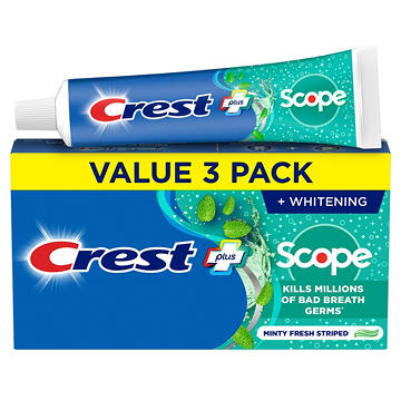 Crest Complete Scope Toothpaste Minty Fresh, 3 pk