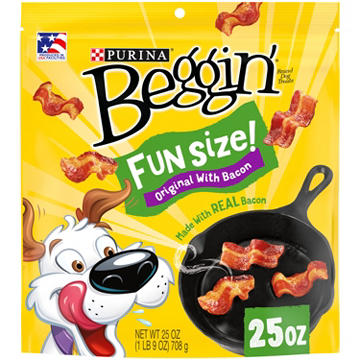 Beggin' Purina With Real Meat Dog Treats Fun Size - Original With Bacon Flavor